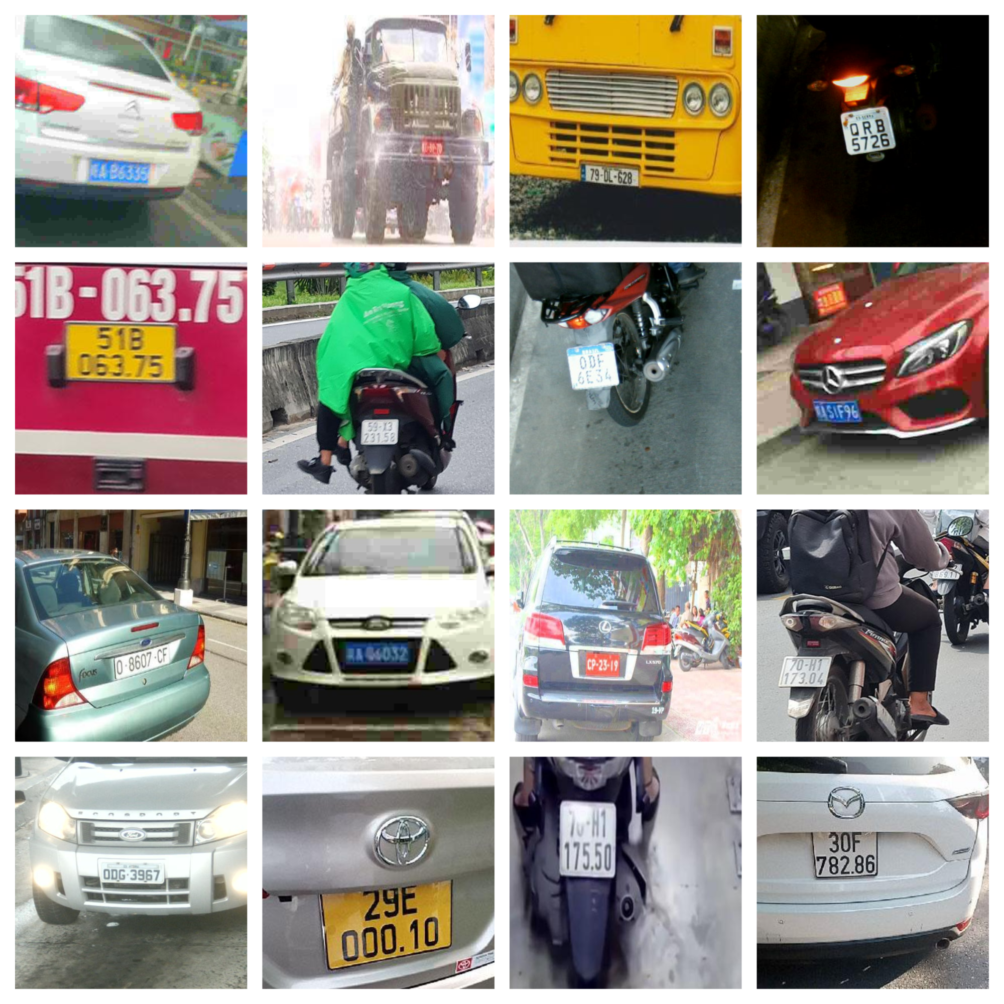 Challenging real-world license plates